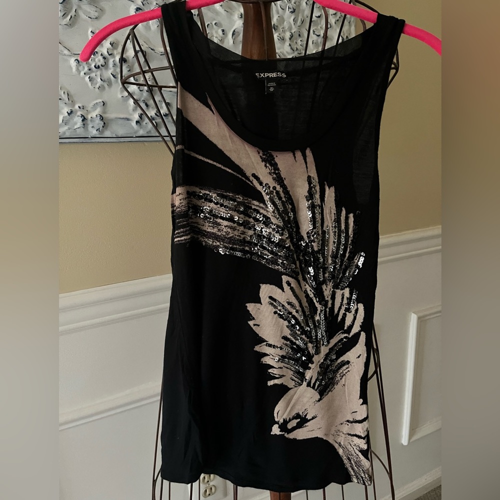 Express tank top with sequin detail